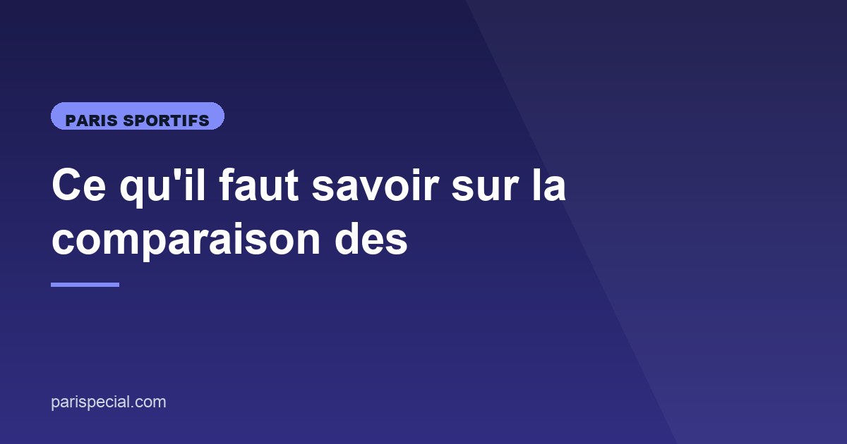 Illustration de l'article consacré à la comparaison des cotes